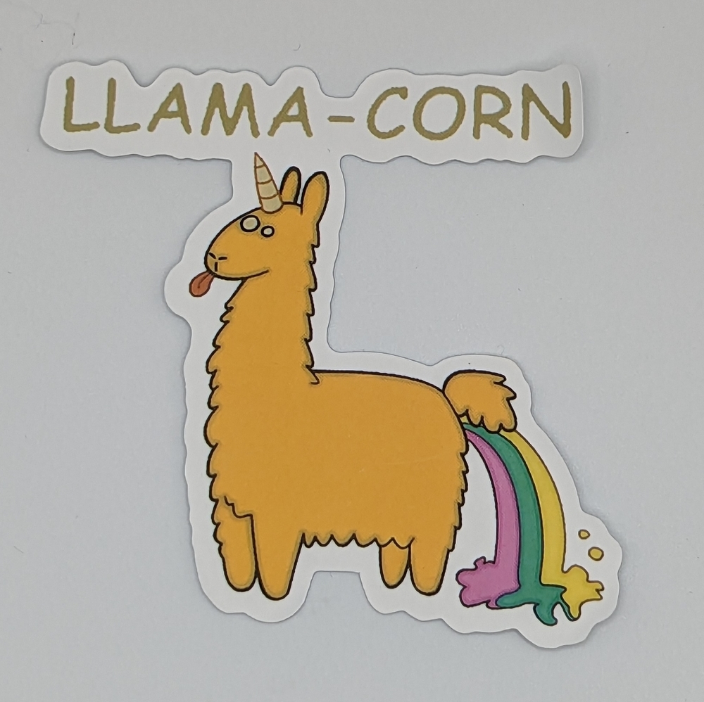 Llama-corn Sticker